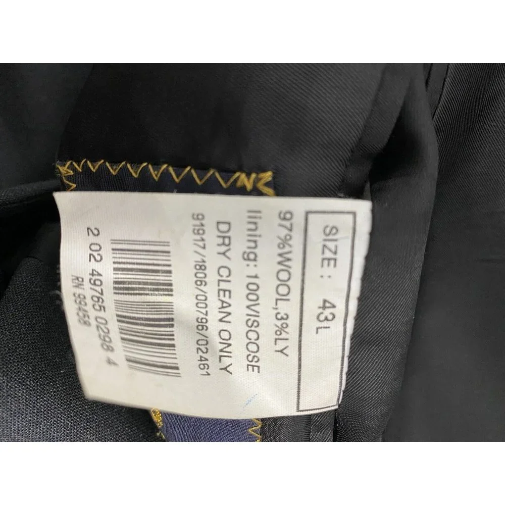 Brooks Brothers Brooksease Gray 3 Button Wool Jacket Blazer Sport Coat 43L